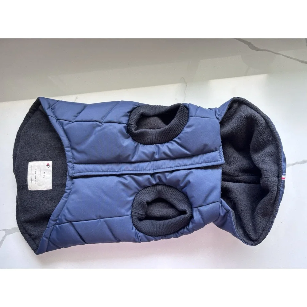 PAJAR PUP Birch Insulated Hooded Dog Puffer Navy Quilted Coat Jacket Nylon MED